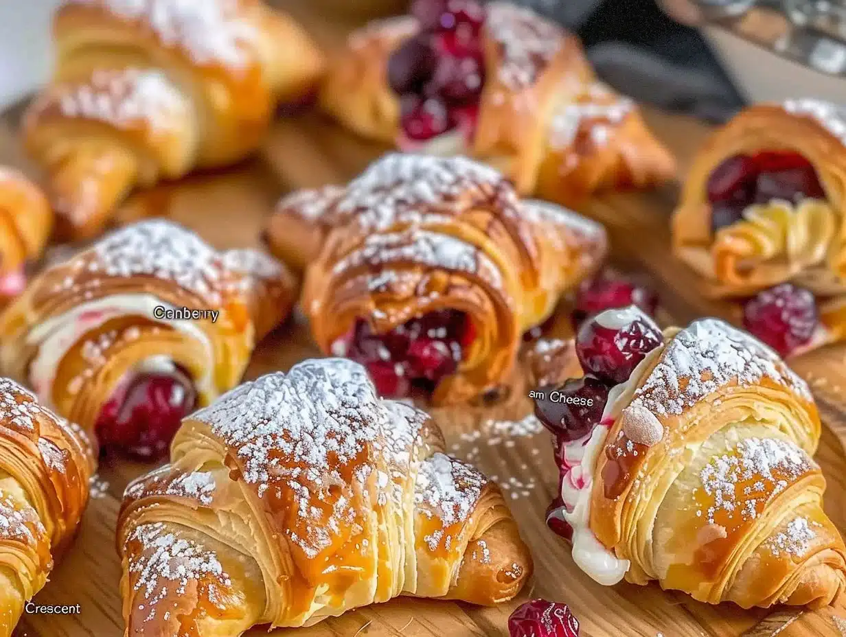 Cranberry Cream Cheese Crescent Bites 1 Cranberry Cream Cheese Crescent Bites served on a platter