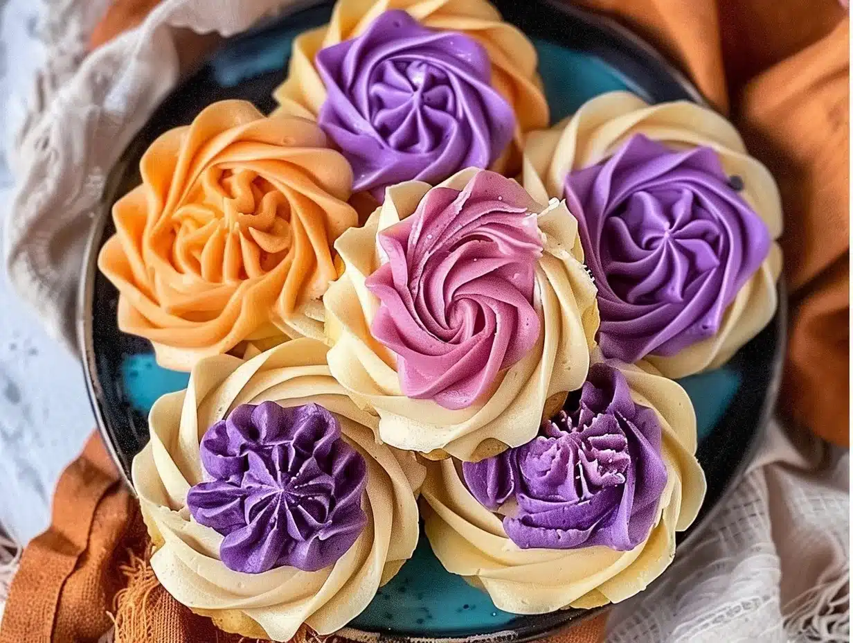 Buttercream Sugar Cookies 1 Buttercream sugar cookies decorated with colorful frosting