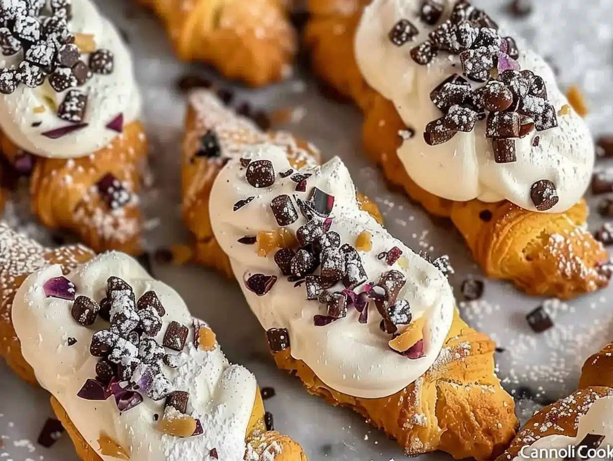Cannoli Cookies 1 Delicious Cannoli Cookies on a plate, showcasing their sweet filling and crispy shell.