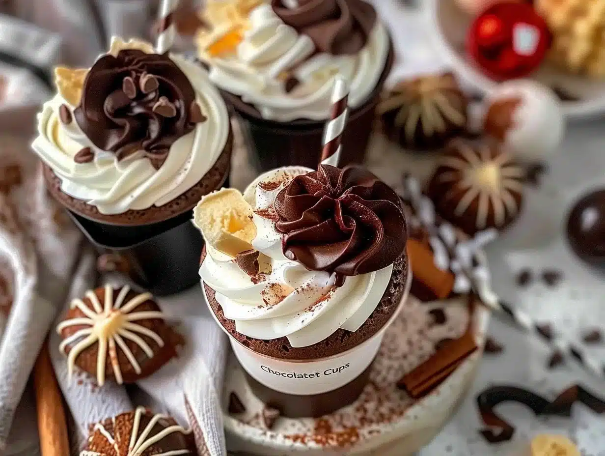 Chocolate Hot Cups 1 Delicious Chocolate Hot Cups served in a cozy setting