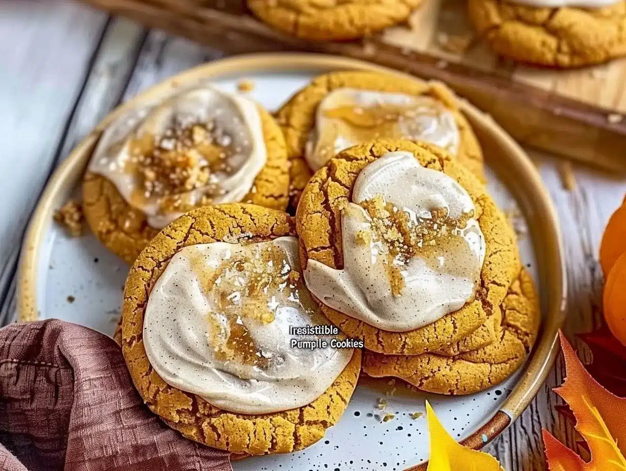 Irresistible pumpkin maple cookies freshly baked and ready to enjoy.