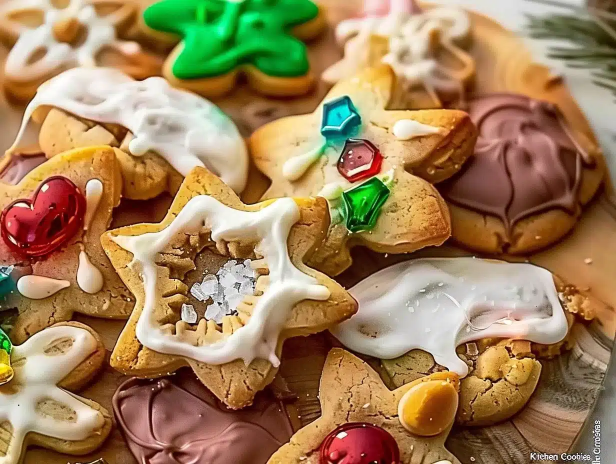 Delicious Kitchen Sink Christmas Cookies with festive decorations