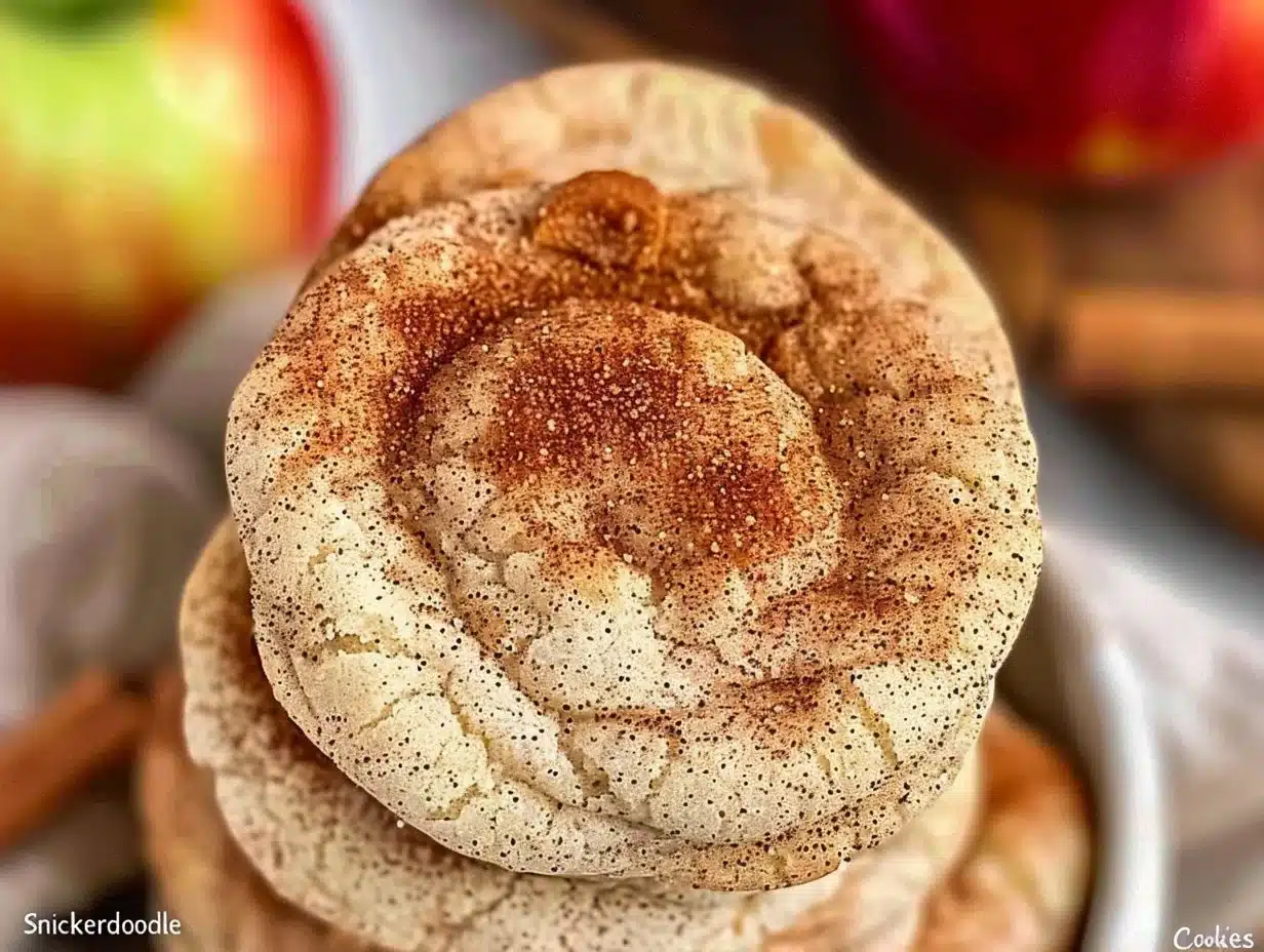 Quick Apple Cinnamon Snickerdoodle Cookies 1 Quick and easy Apple Cinnamon Snickerdoodle Cookies ready for baking
