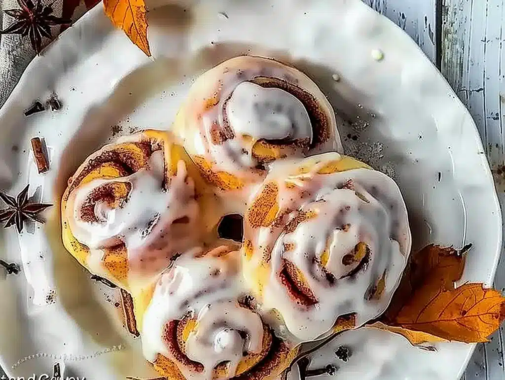 Homemade soft and gooey cinnamon rolls drizzled with icing.